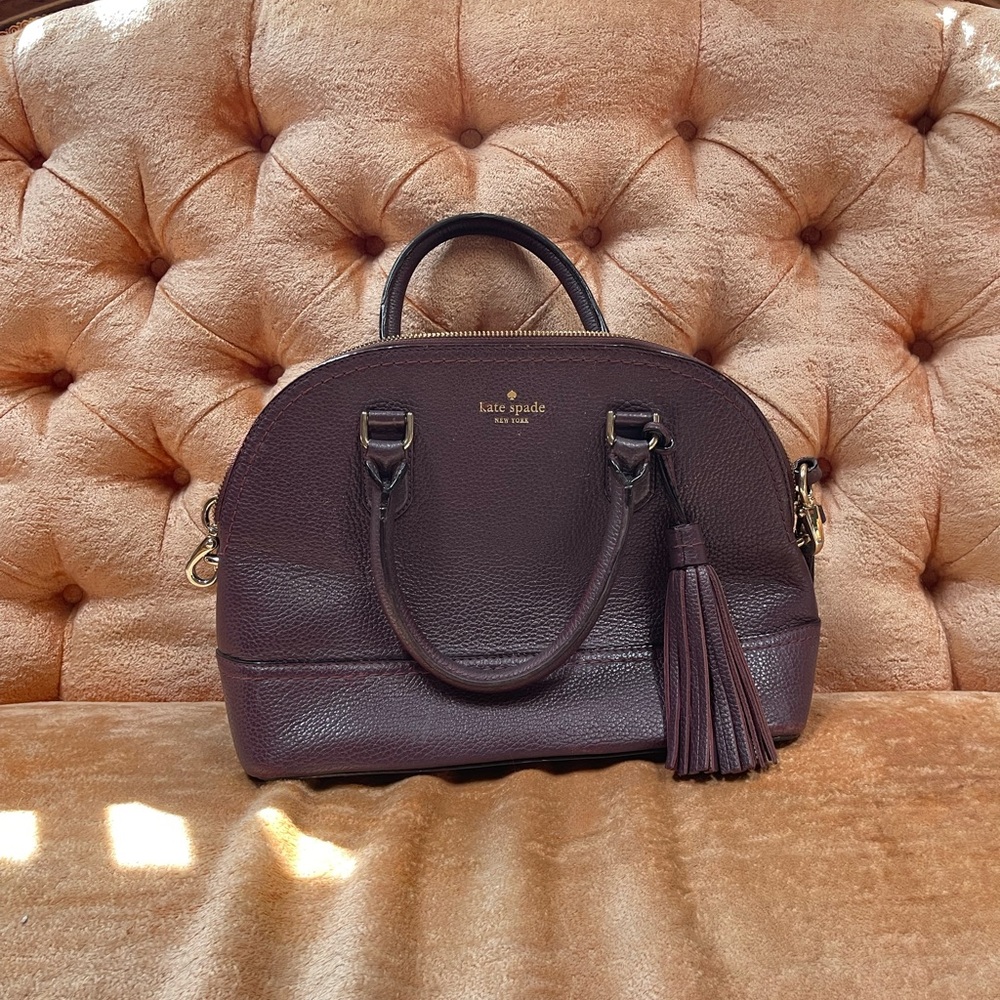 Kate Spade McCall street Carli dark burgundy satchel